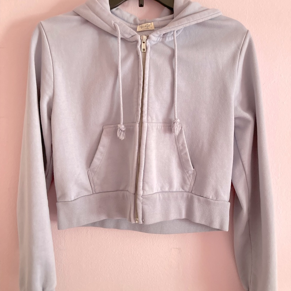 pacsun cropped zip up